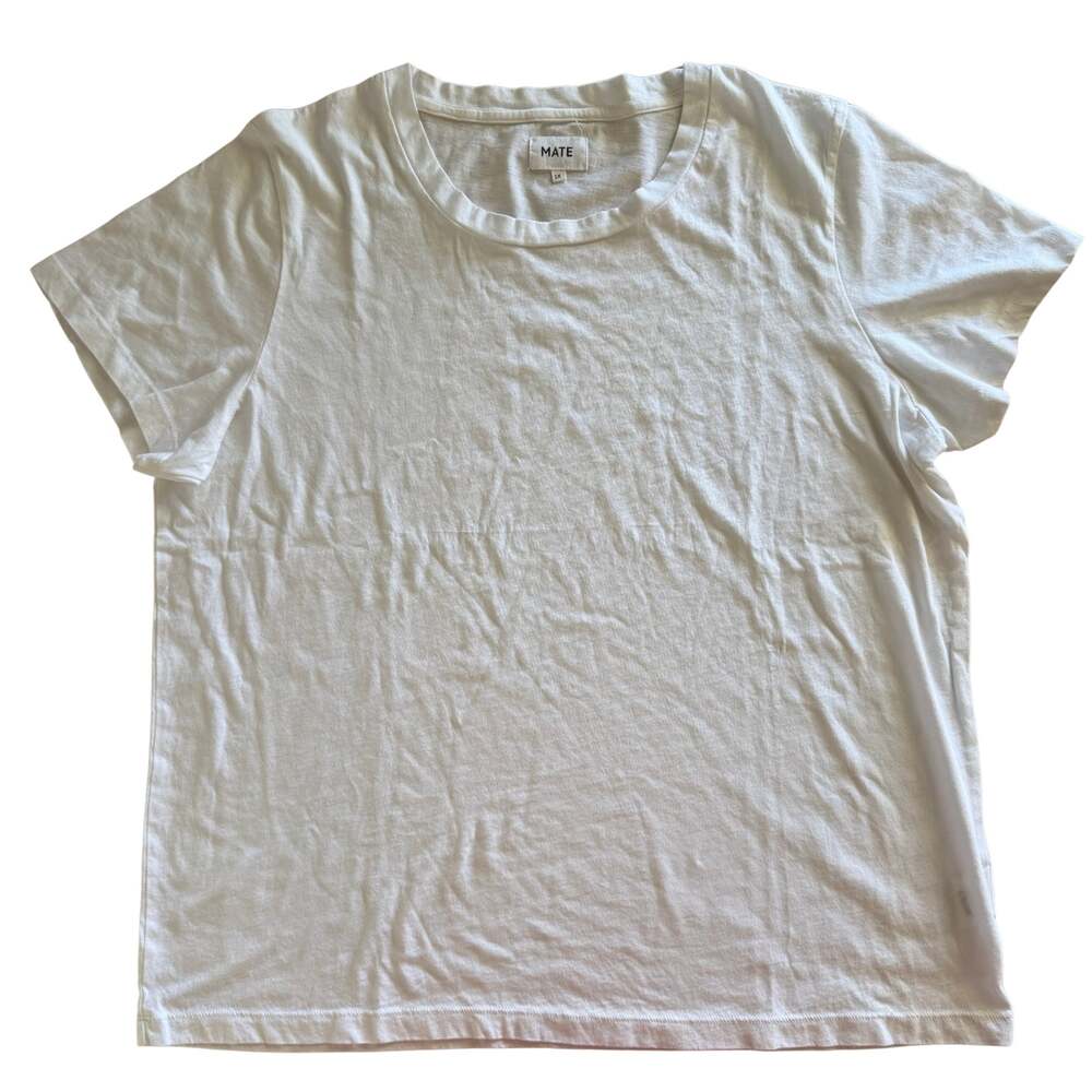 MATE the Label Classic Tee White Size 1X NWOT 100% Organic Cotton Sustainable